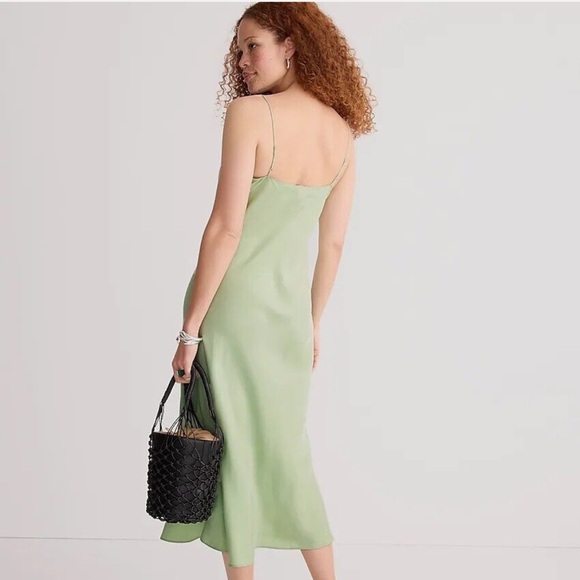 NWT J. Crew Sage Green Slip Dress - Picture 2 of 4